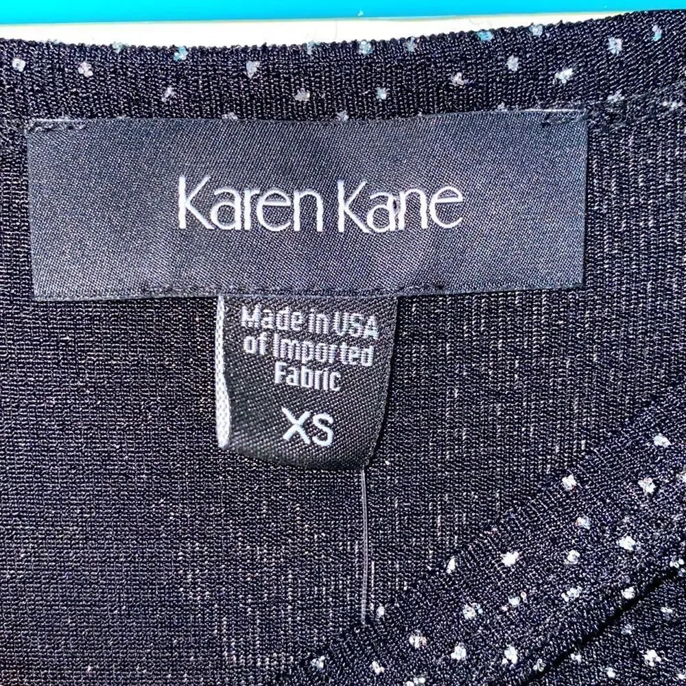 Karen Kane Sparkle Knit Angled Hem Top